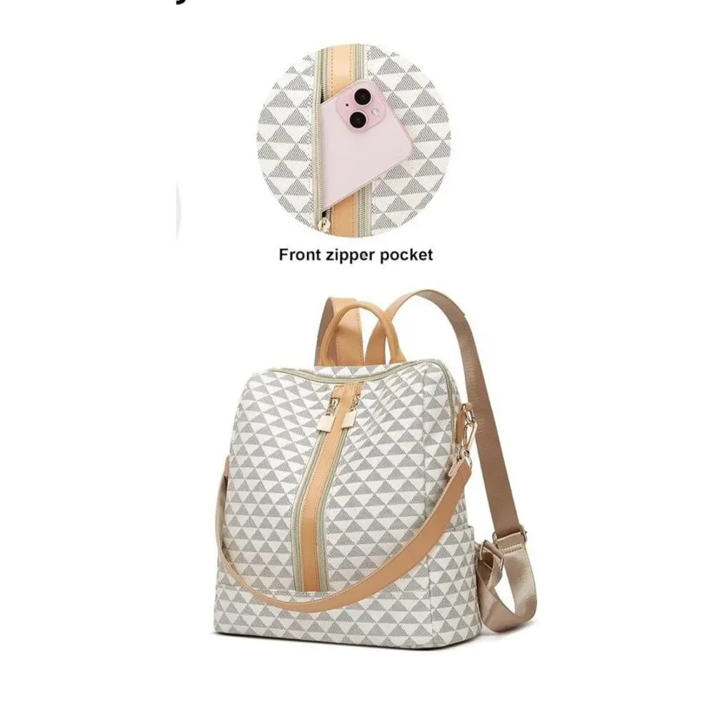 Backpack Purse for Women PU Leather Travel Satchel Handbag Convertible Design Ba